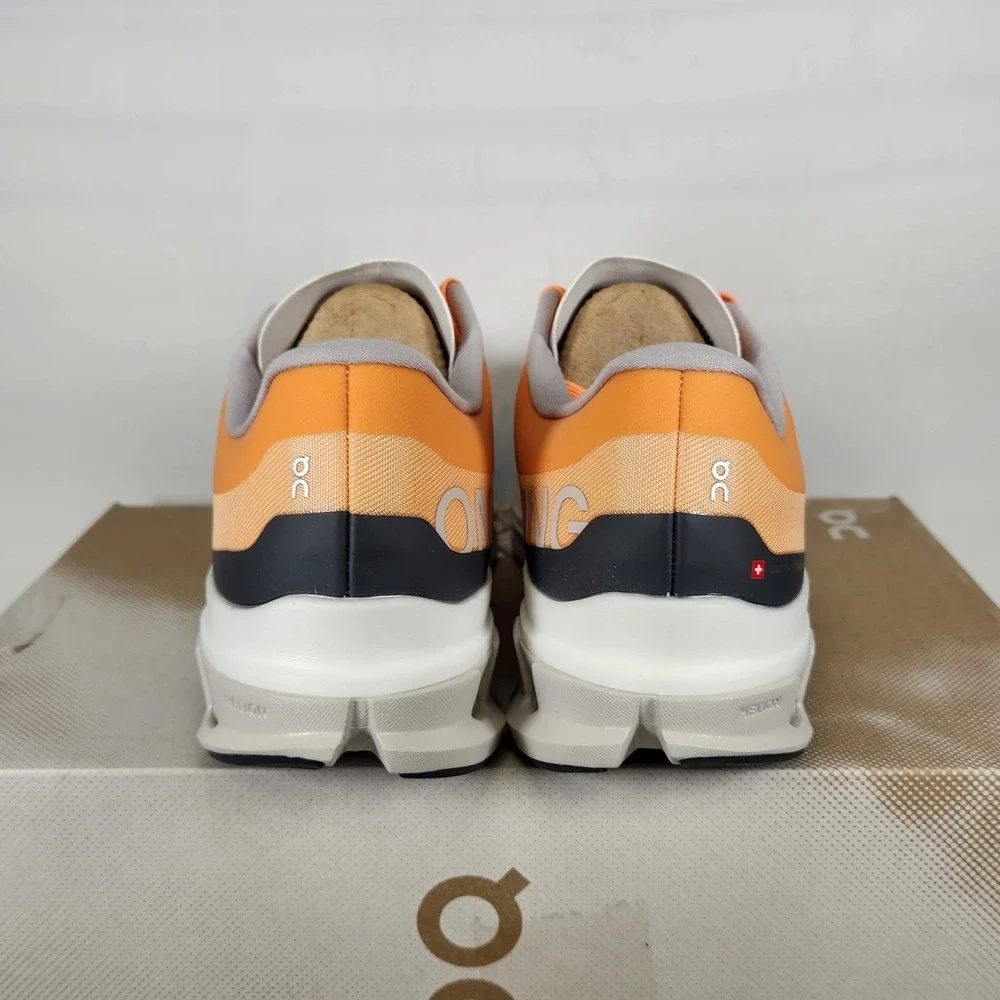 On Cloudflow 5 Running Shoes Women Size 8 Tangerine Silver Lightweight Athletic